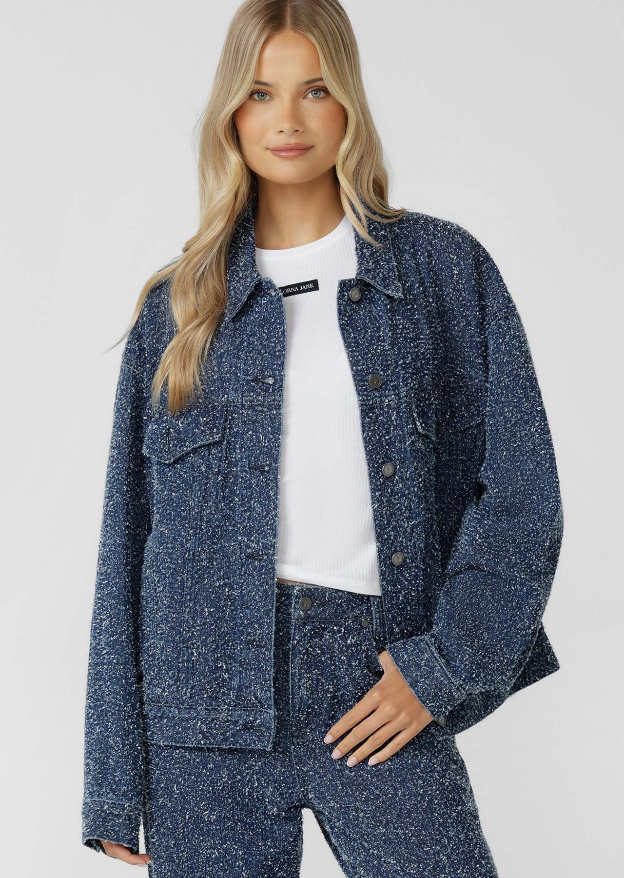 Valentina Boucle Denim Jacket – Lorna Jane