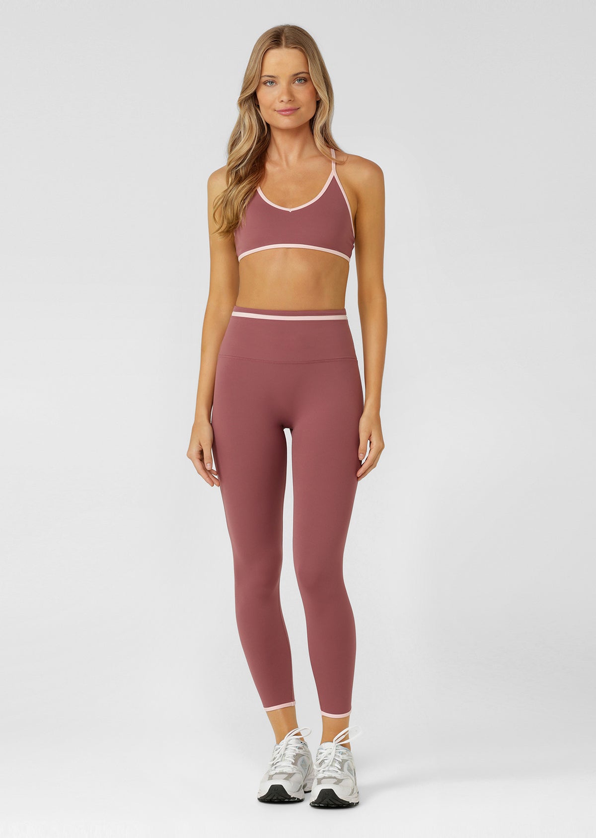 Lorna Jane One To Watch Sports Bra - Dark Rose Blush