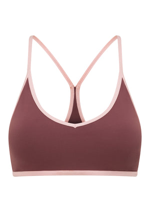 Lorna Jane One To Watch Sports Bra - Dark Rose Blush