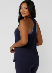Lorna Jane Athletics Club Active Tank - French Navy