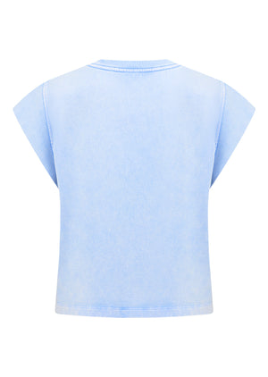Lorna Jane Westwood Washed T-Shirt - Washed Oxford Blue