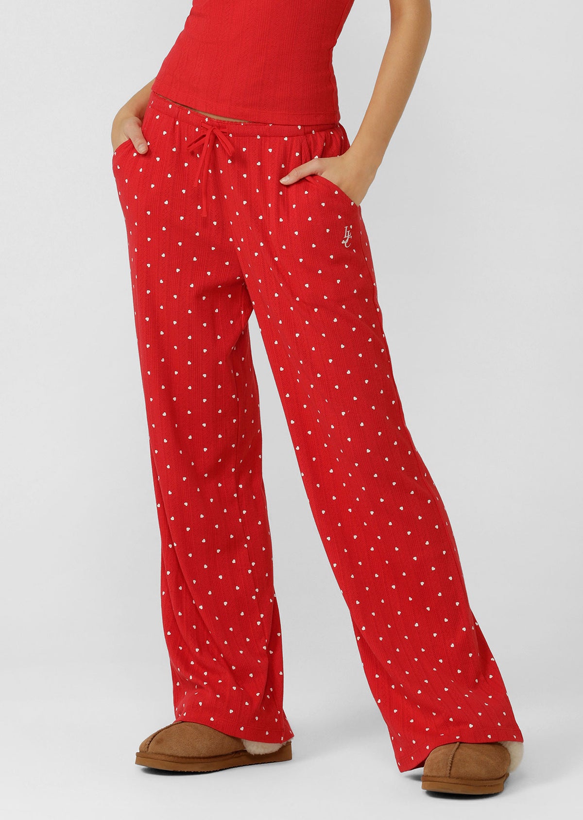 Lorna Jane Mi Amour Pointelle Pants - Mi Amour Print