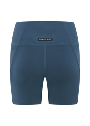 Lorna Jane Hi-Fold No Ride Recycled Ride Bike Shorts - Pale Indigo
