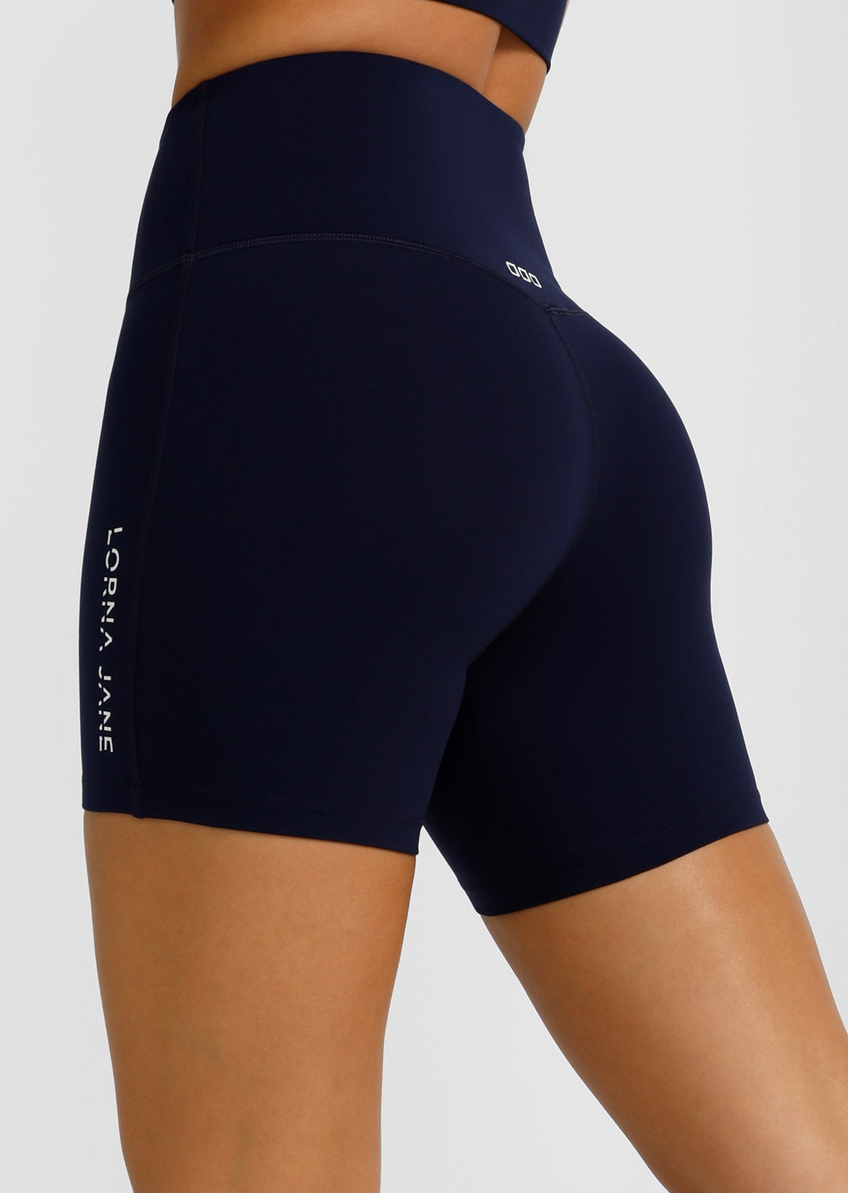 Lorna Jane Lotus No Chafe 16cm Bike Shorts - French Navy