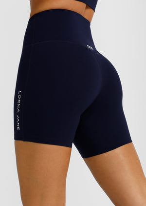 Lorna Jane Lotus No Chafe 16cm Bike Shorts - French Navy