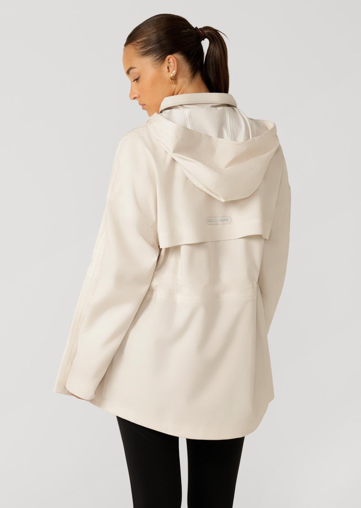 Lorna Jane Rain Repeller Pocketed Waterproof Jacket - Ivory