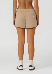 Lorna Jane Retro Flashdance Track Shorts - Latte