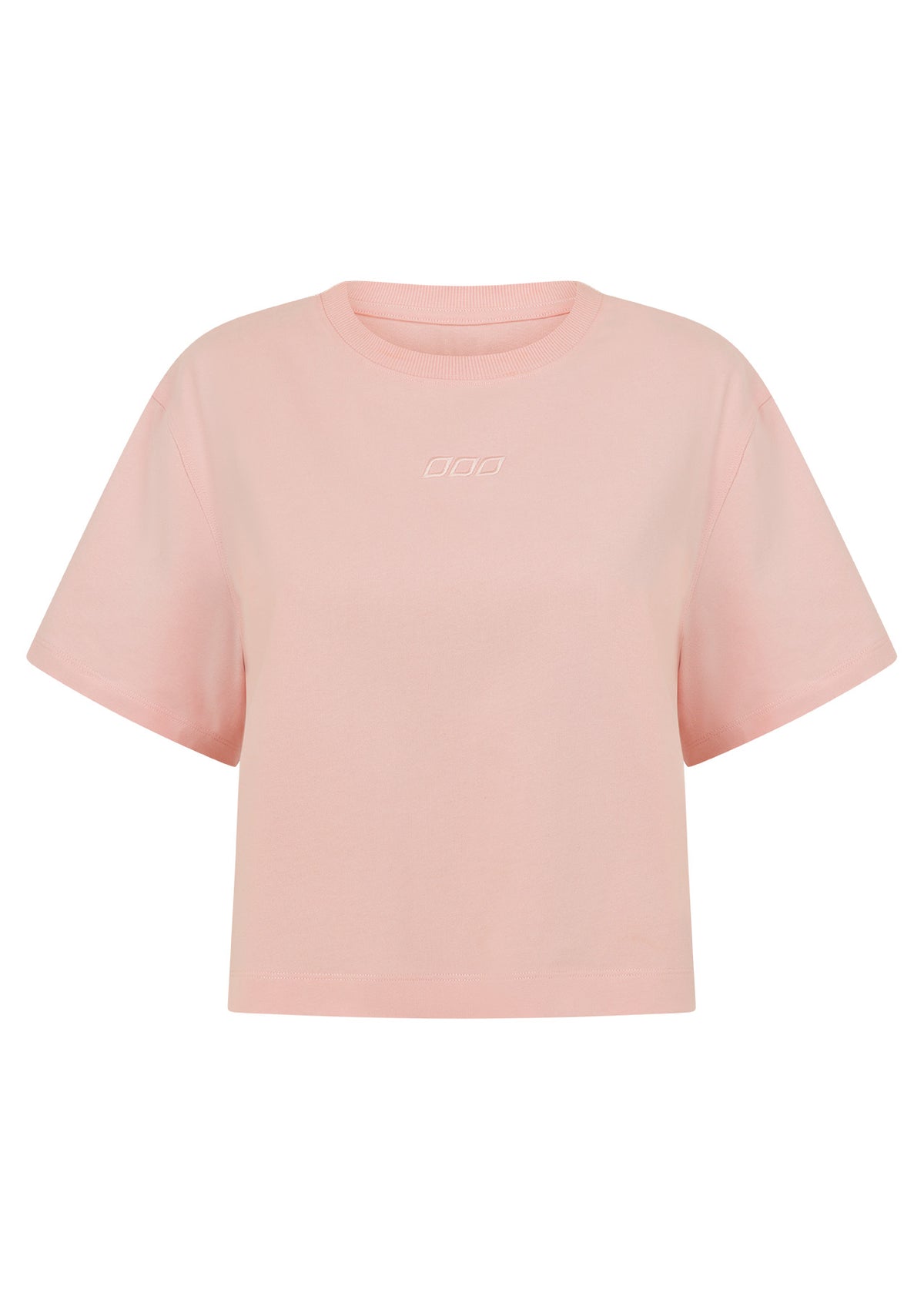Lorna Jane Go-To Classic Crop T-Shirt - Pale Peony
