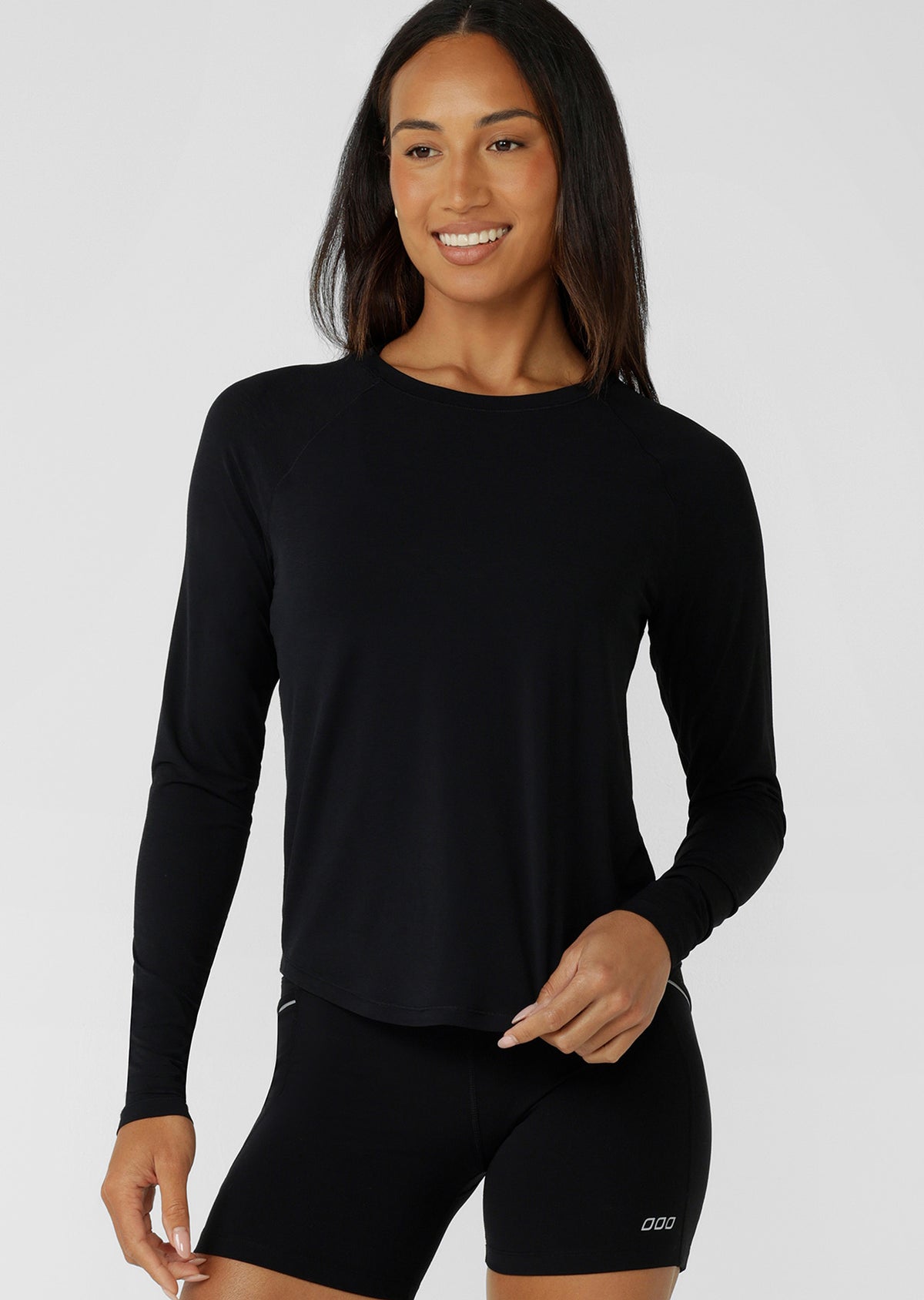 Lorna Jane Training Day Long Sleeve Active Top - Black