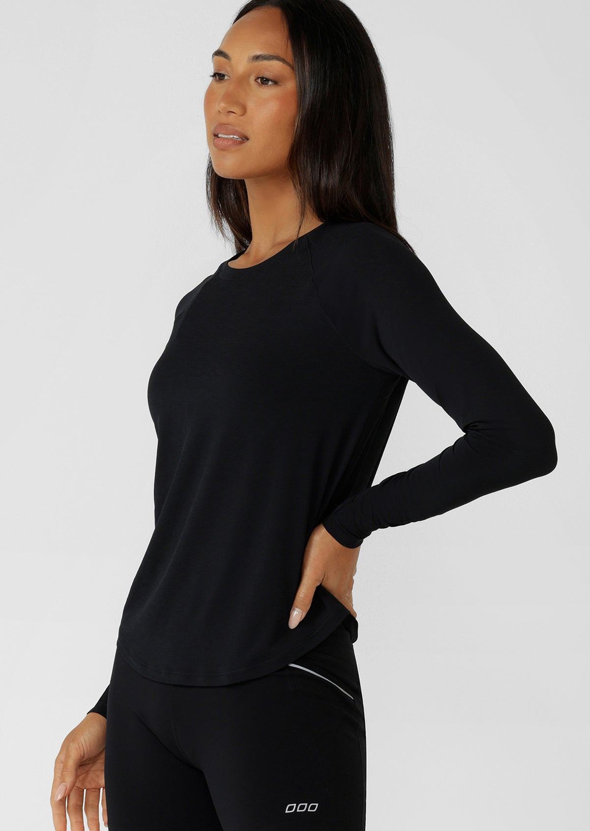 Lorna Jane Training Day Long Sleeve Active Top - Black