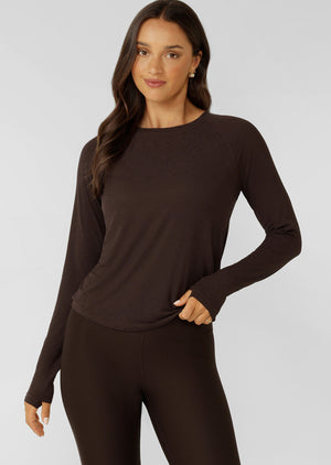 Lorna Jane Training Day Long Sleeve Active Top - Volcano