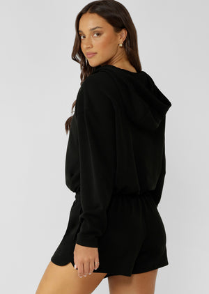 Lorna Jane Cloud Nine Spacer Zip Through Hoodie - Black