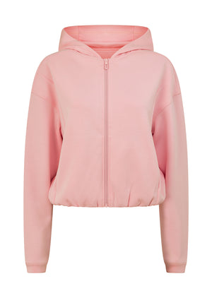 Lorna Jane Cloud Nine Spacer Zip Through Hoodie - Pale Peony