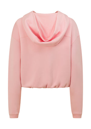Lorna Jane Cloud Nine Spacer Zip Through Hoodie - Pale Peony