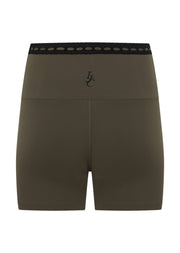 Lorna Jane In The Moment 12cm Bike Shorts - Dark Khaki Haze