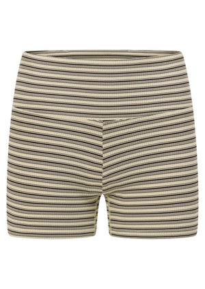Lorna Jane Retro Stripe 9cm Cheeky Bike Shorts - Retro Stripe