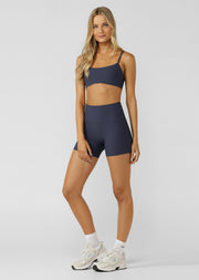 Lorna Jane Downtime Waffle 12cm Bike Shorts - Ash Blue
