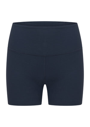 Lorna Jane Downtime Waffle 12cm Bike Shorts - Ash Blue