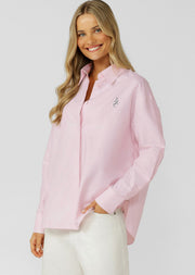 Lorna Jane Signature Long Sleeve Shirt - Pale Peony