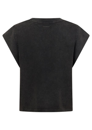 Lorna Jane Reset Washed T-Shirt - Washed Black