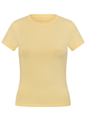 Lorna Jane Active Living Slim T-Shirt - Lemon Cream