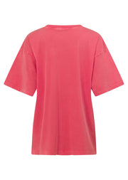 Lorna Jane Iconically Lorna Washed Boyfriend T-Shirt - Washed Dark Pink Grapefruit