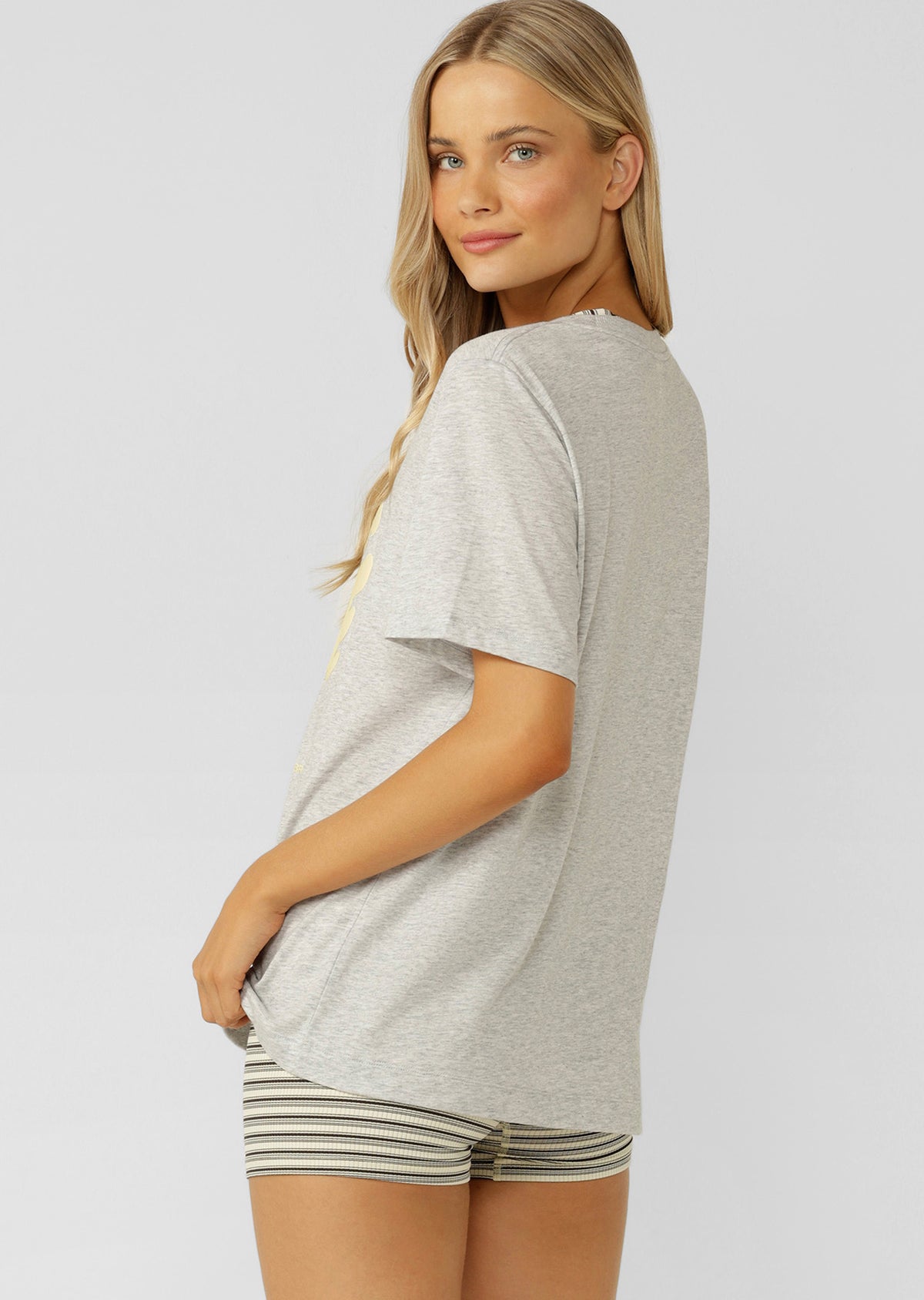 Lorna Jane Since 89 Relaxed T-Shirt - Grey Marl