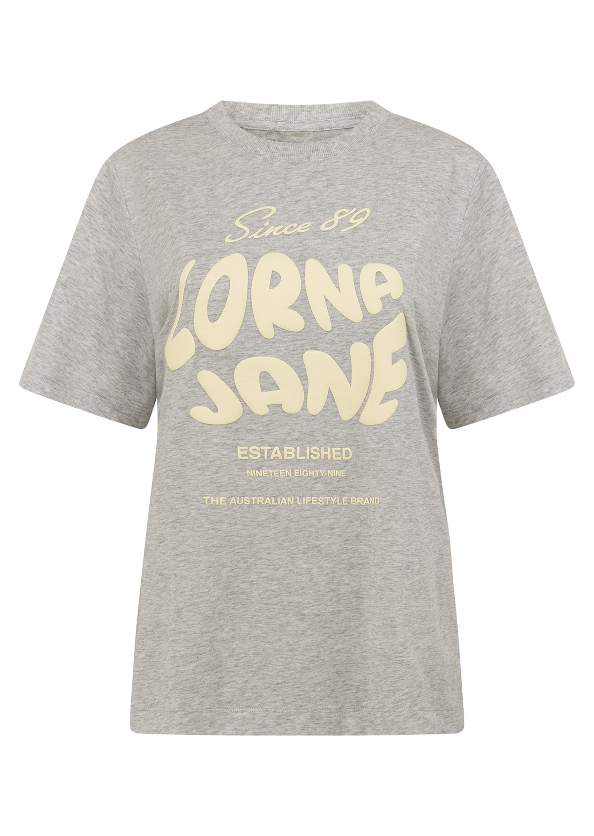 Lorna Jane Since 89 Relaxed T-Shirt - Grey Marl