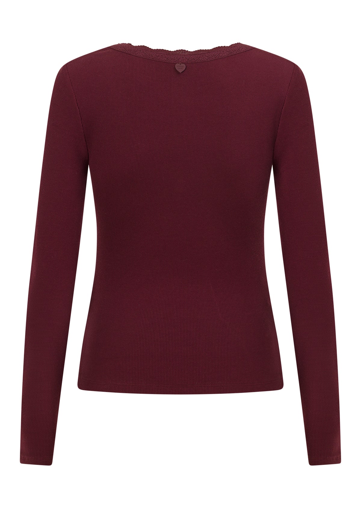 Lorna Jane In The Moment Long Sleeve Rib Top - Cranberry