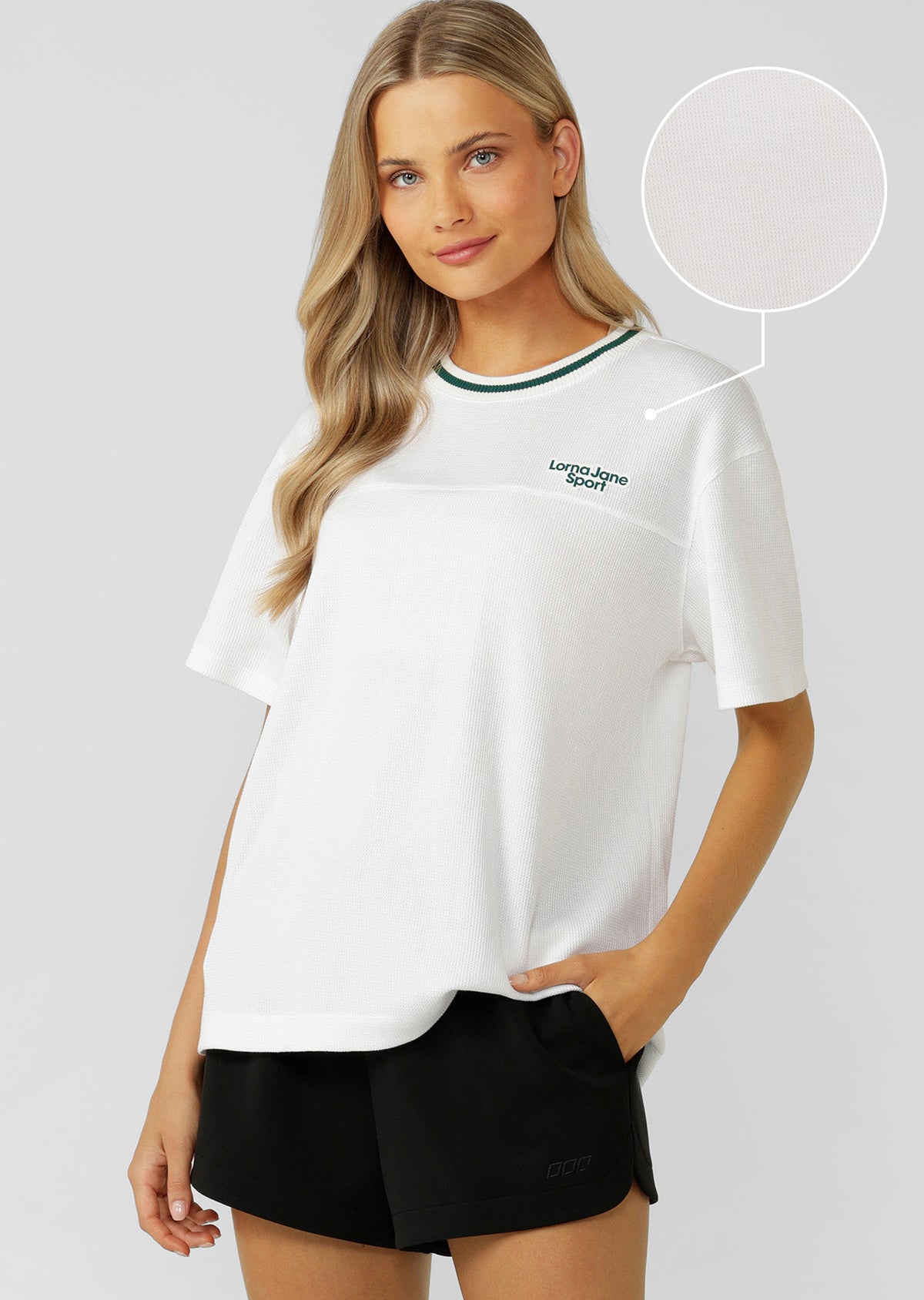 Lorna Jane Arcadia Waffle T-Shirt - White
