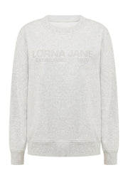 Lorna Jane Iconic Sweat - Light Grey Marl