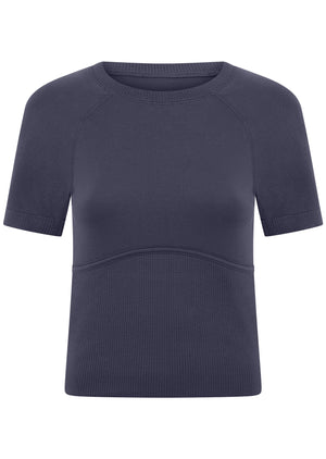 Lorna Jane Seamless Contour Short Sleeve Top - Ash Blue