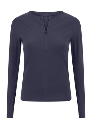 Lorna Jane Serenade Half Zip Long Sleeve Top - Ash Blue