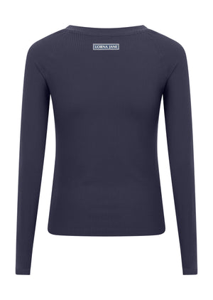 Lorna Jane Serenade Half Zip Long Sleeve Top - Ash Blue