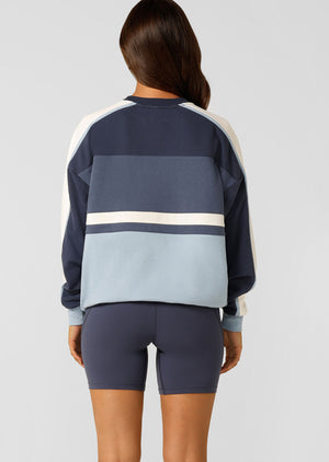 Lorna Jane Serenade Oversized Sweat - Ash Blue Multi