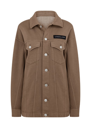 Lorna Jane Daybreak Washed Fleece Shacket - Washed Cedar