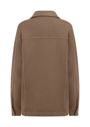 Lorna Jane Daybreak Washed Fleece Shacket - Washed Cedar