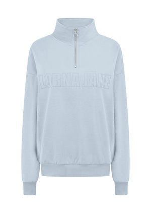 Lorna Jane Iconic Quarter Zip Sweat - Glacier Blue