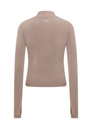 Lorna Jane Liberty Active 1/2 Zip Long Sleeve Top - Bone