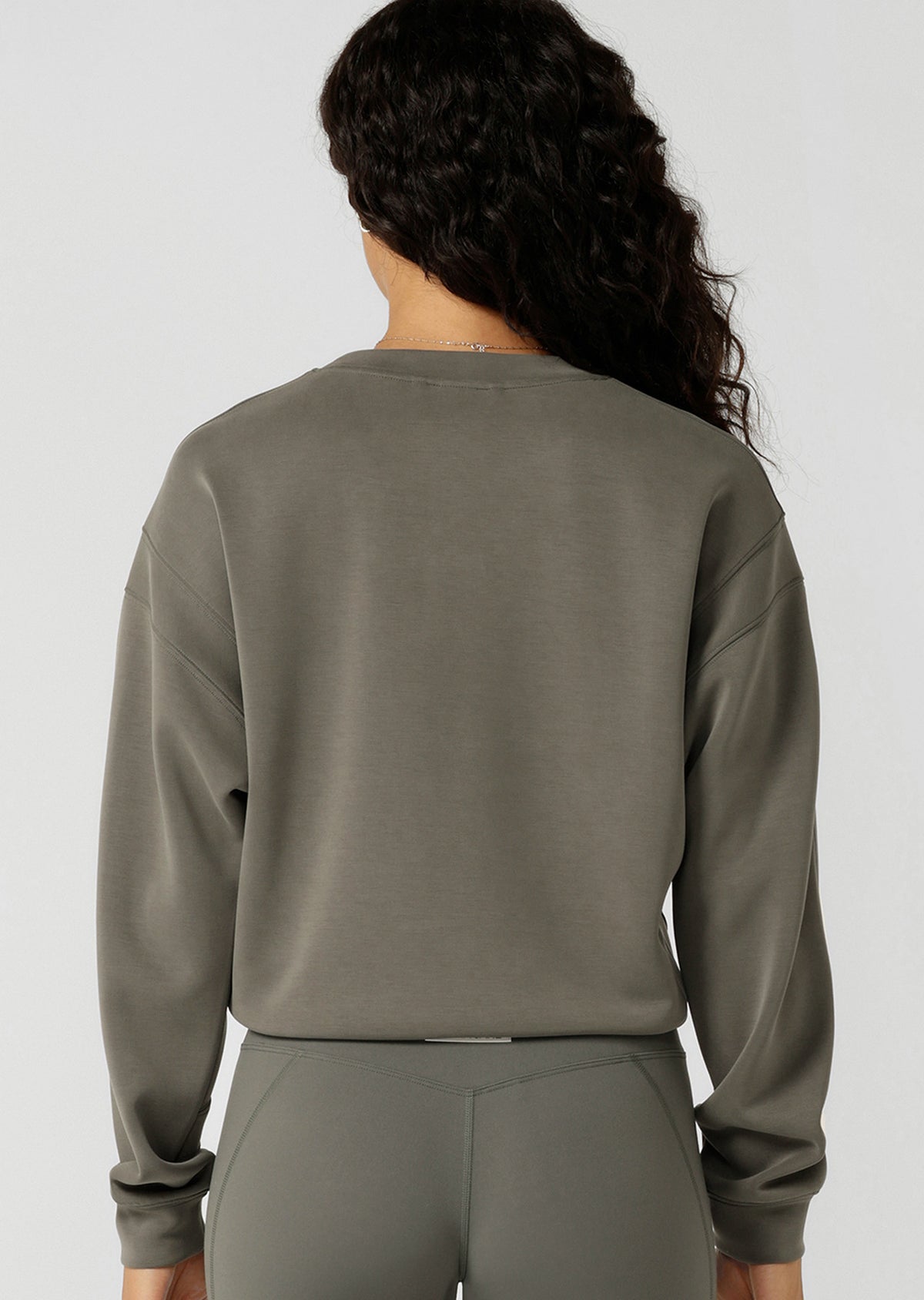 Lorna Jane Make Space Cropped Sweatshirt - Agave Green