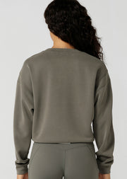 Lorna Jane Make Space Cropped Sweatshirt - Agave Green