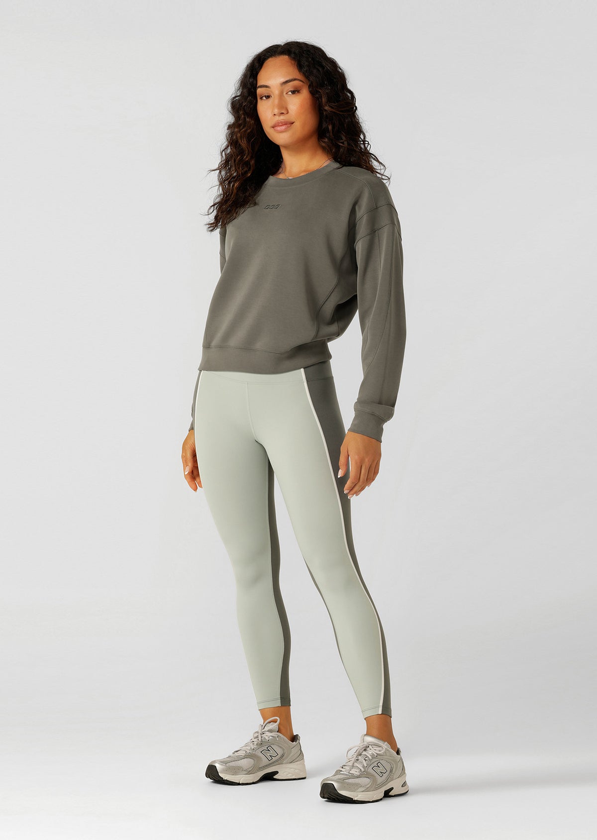 Lorna Jane Make Space Cropped Sweatshirt - Agave Green