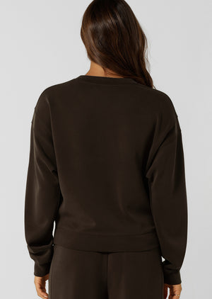 Lorna Jane Make Space Cropped Sweatshirt - Volcano