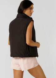 Lorna Jane Winter Warmth Reversible Puffer Vest - Black