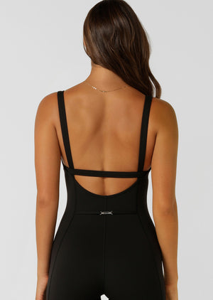 Lorna Jane Streamlined Active 10cm Bodysuit - Black