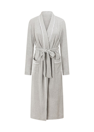 Lorna Jane Waffle Rest And Recover Robe - Grey Marl