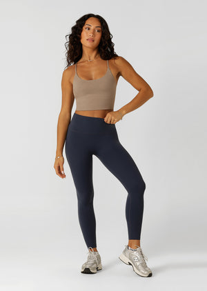 Lorna Jane Campus Classic Cropped Bra Tank Combo - Bone Marl