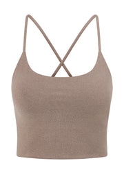 Lorna Jane Campus Classic Cropped Bra Tank Combo - Bone Marl