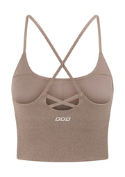 Lorna Jane Campus Classic Cropped Bra Tank Combo - Bone Marl