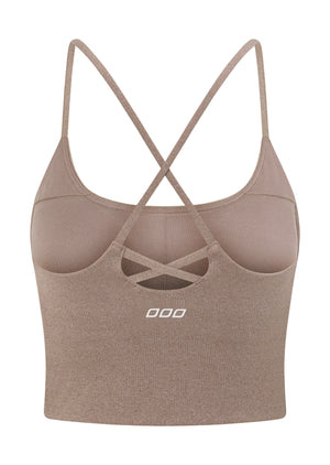 Lorna Jane Campus Classic Cropped Bra Tank Combo - Bone Marl
